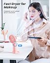 ColdSky Portable Handheld Fan, 4000mAh Battery Operated With LED Display, 3-in-1 Neck/Desk Personal Fan, 90° Foldable With Base, 5 Speed for Lash Makeup, 3 Inches gallery image