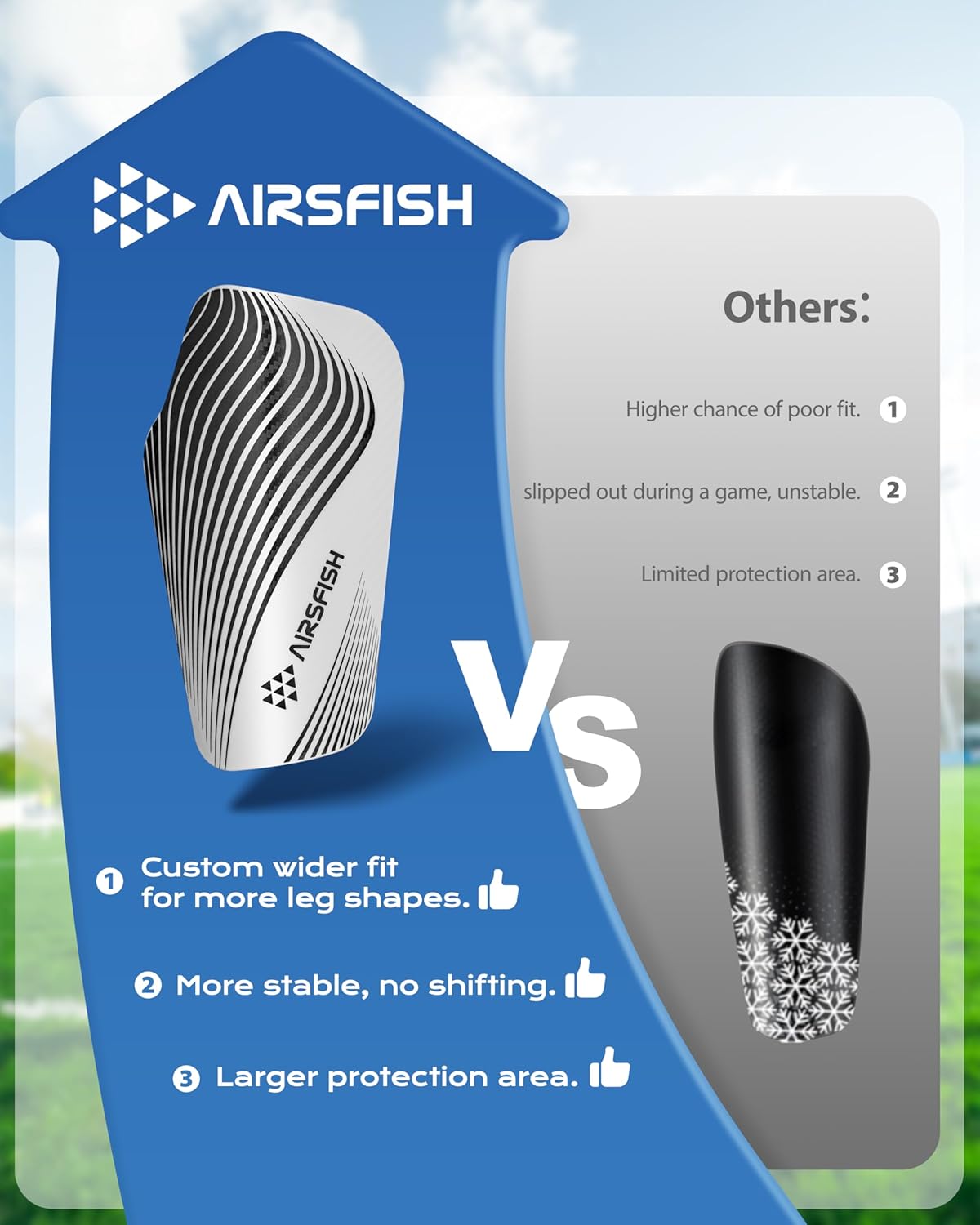 Soccer Shin Guards for Kids Adults, CE Certified Shin Pads Sleeves Defender Protection Gear with Insert Pocket EVA Cushion Reduce Shocks and Injuries for Boys Girls Men (WhiteBlack, Medium) - Image 6