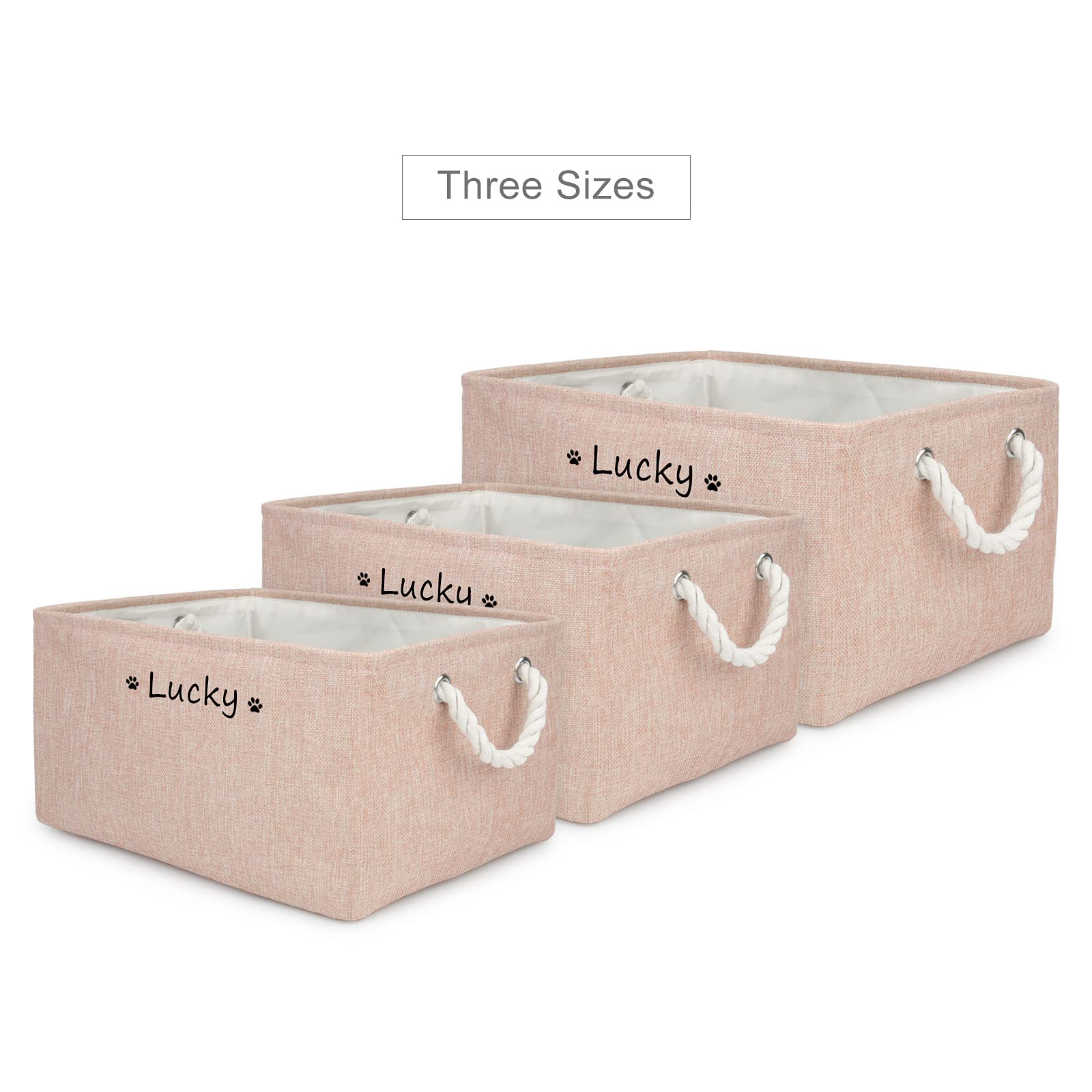 Cesta Per Giochi Cane Personalizzata Con Nome - Contenitore Pieghevole Per Giocattoli E Accessori