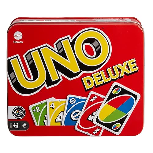 Mattel Games UNO Deluxe, Jeux De Cartes Familial pour Enfants