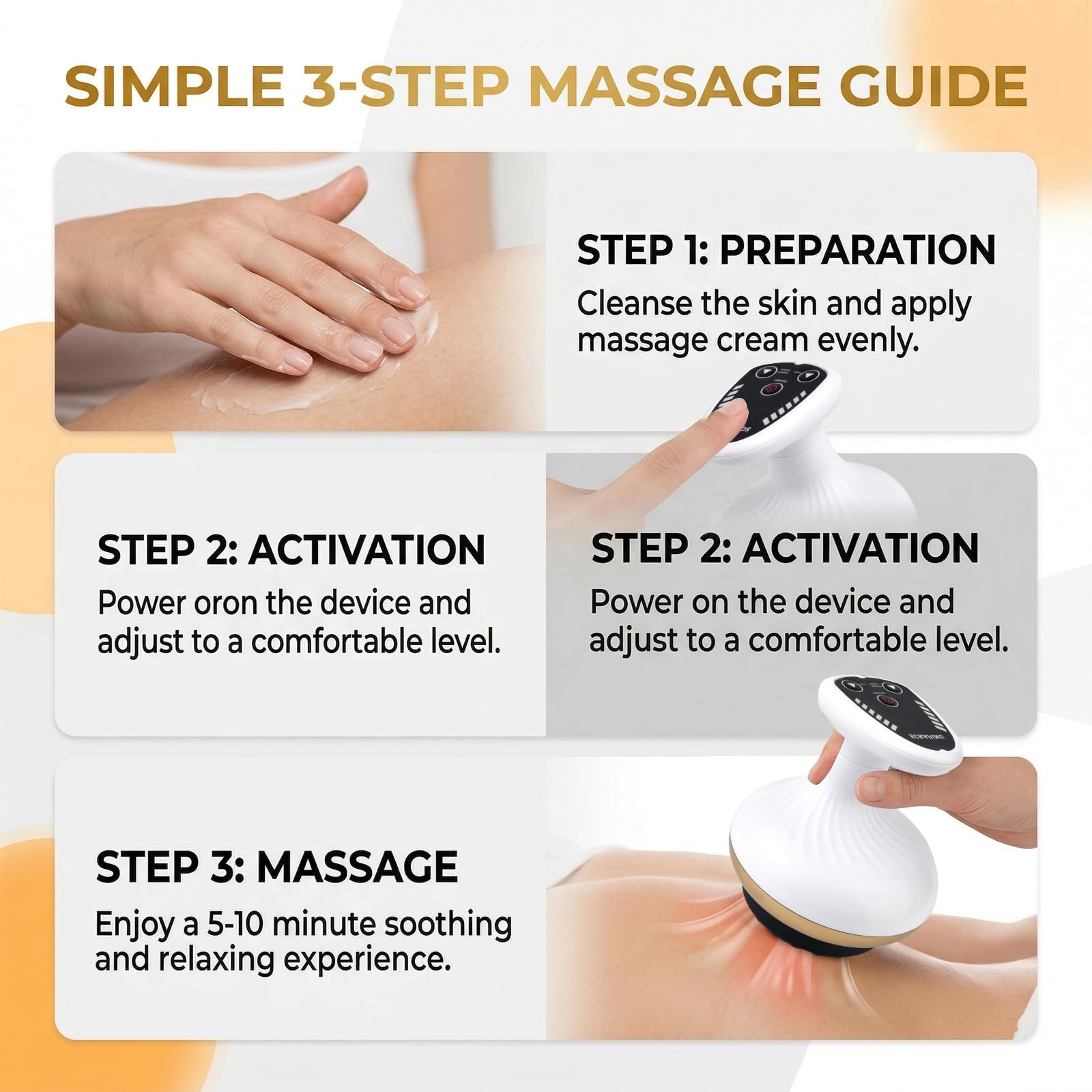 Cellulite Massagegerät, Massage 4-in-1 Massagegerät gegen Cellulite, Elektrisch Anti-Cellulite Gerät, 9 Stufen Vakuum Massage mit Wärmefunktion für Straffere Haut für Ganzkörper Anwendung