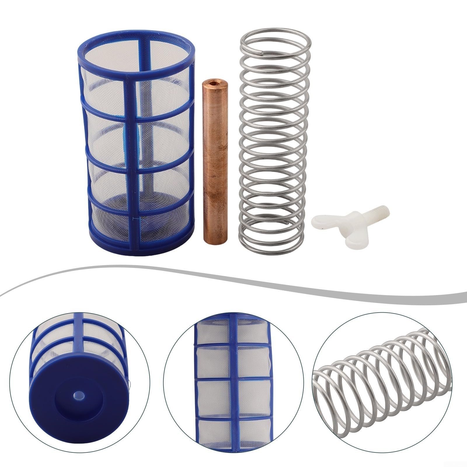 Ionizador solar de repuesto de ánodo de cobre Rod para purificador de piscina, 105 mm, paquete de 4