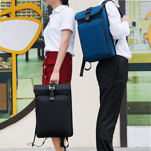 Vista 24 de Smatree Mochila rígida para laptop para hombre, compatible con portátiles de 16 a 18 pulgadas, Negro (Grande), Mochila