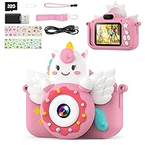 TIATUA Macchina Fotografica Bambini, 1080p, Ricaricabile Fotocamera Digitale con Scheda SD 32GB & 2.0 Pollici Schermo, Regalo Giocattolo di Natale &Compleanno per Ragazze 3-10 Anni (S3)
