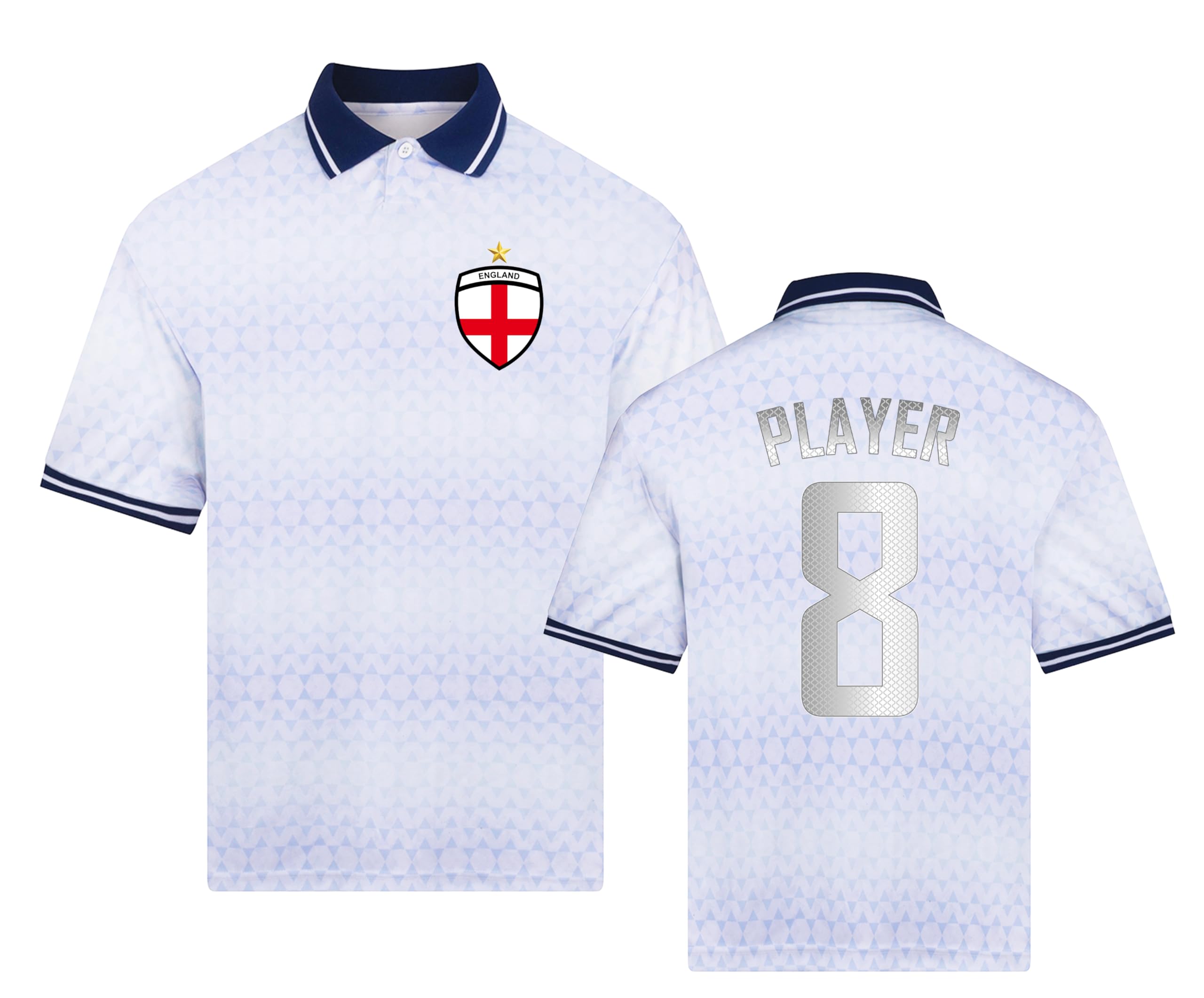 Personalised England Football Shirt Custom Name Number Adults 7