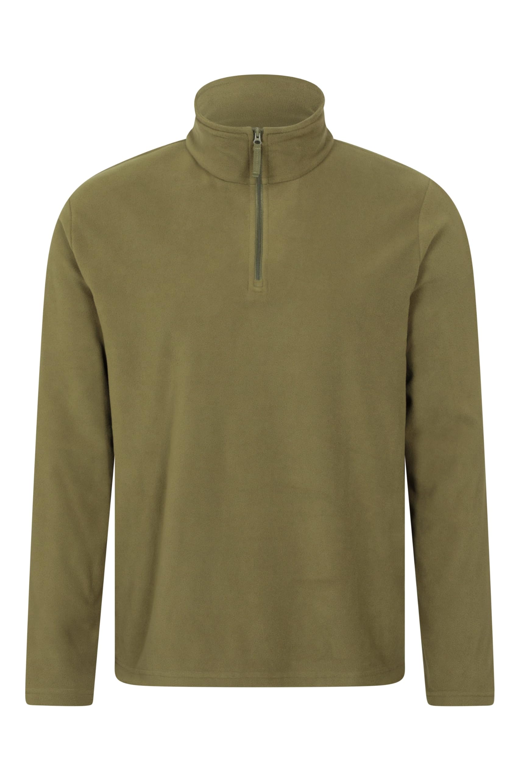 Mountain Warehouse Camber II Mens Half-Zip Fleece -Lightweight & Anti-pill Microfleece - Travel Green L