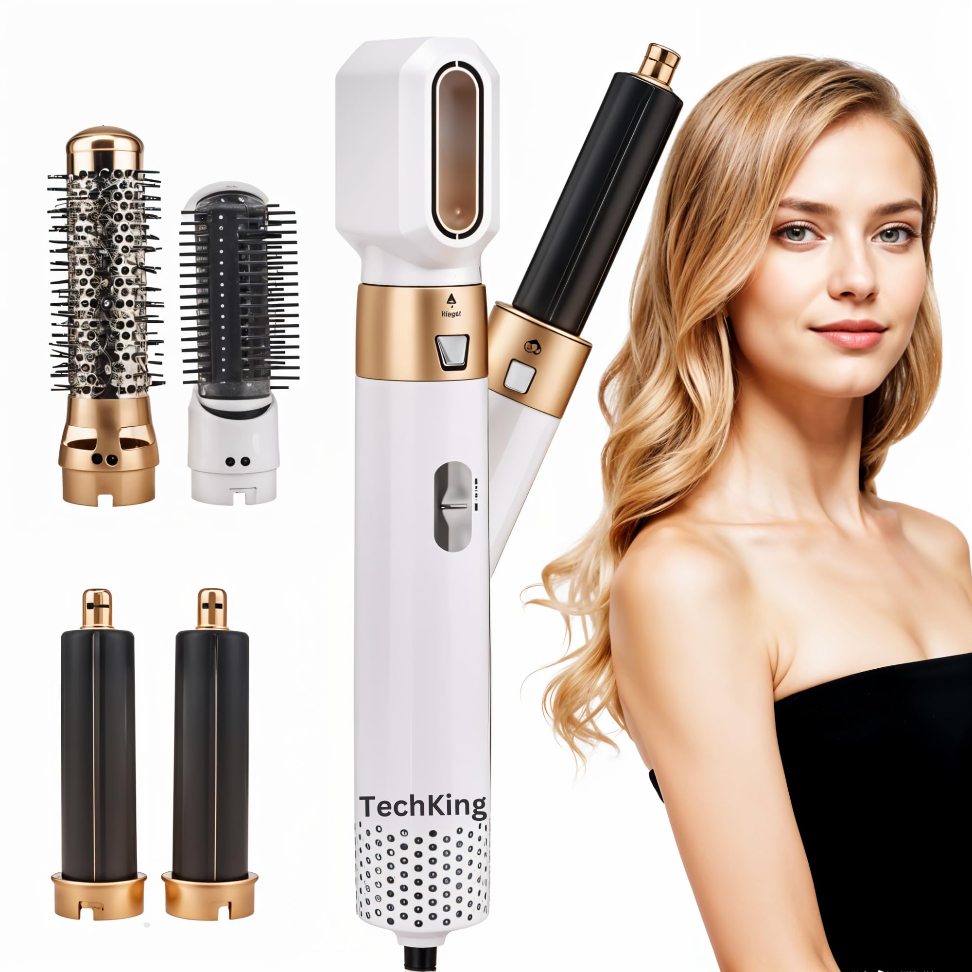 15 YEARS WARRANTY 5-in-1 Hot Air Styling Brush – Multifunctional Hair Tool with Ionic Technology, Ceramic Coating & Adjustable Heat for Smoothing, Curling & Straightening - BROWN-image-35