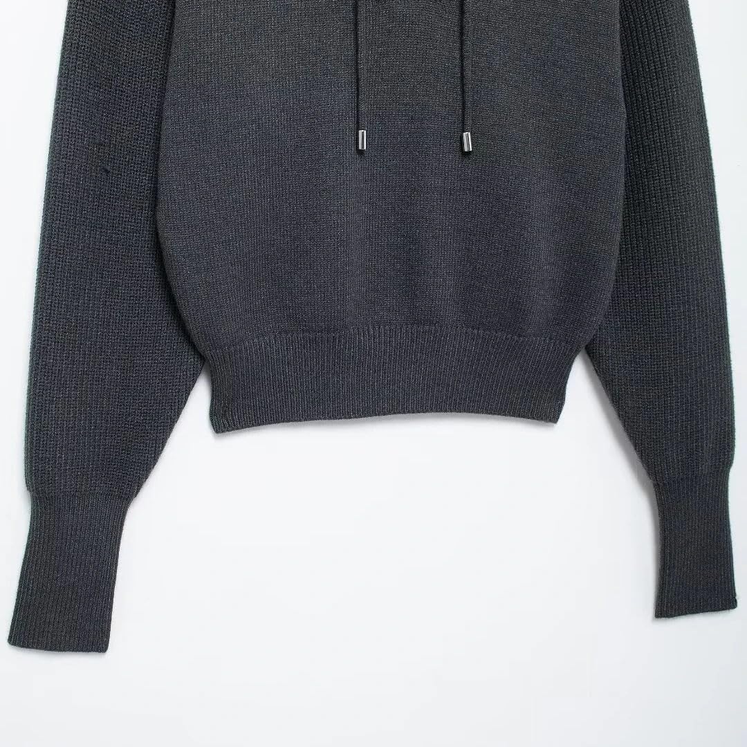 Damski zimowy sweter w jednolitym kolorze długie rękawy sweter z kapturem topy eleganckie damskie dzianinowe swetry