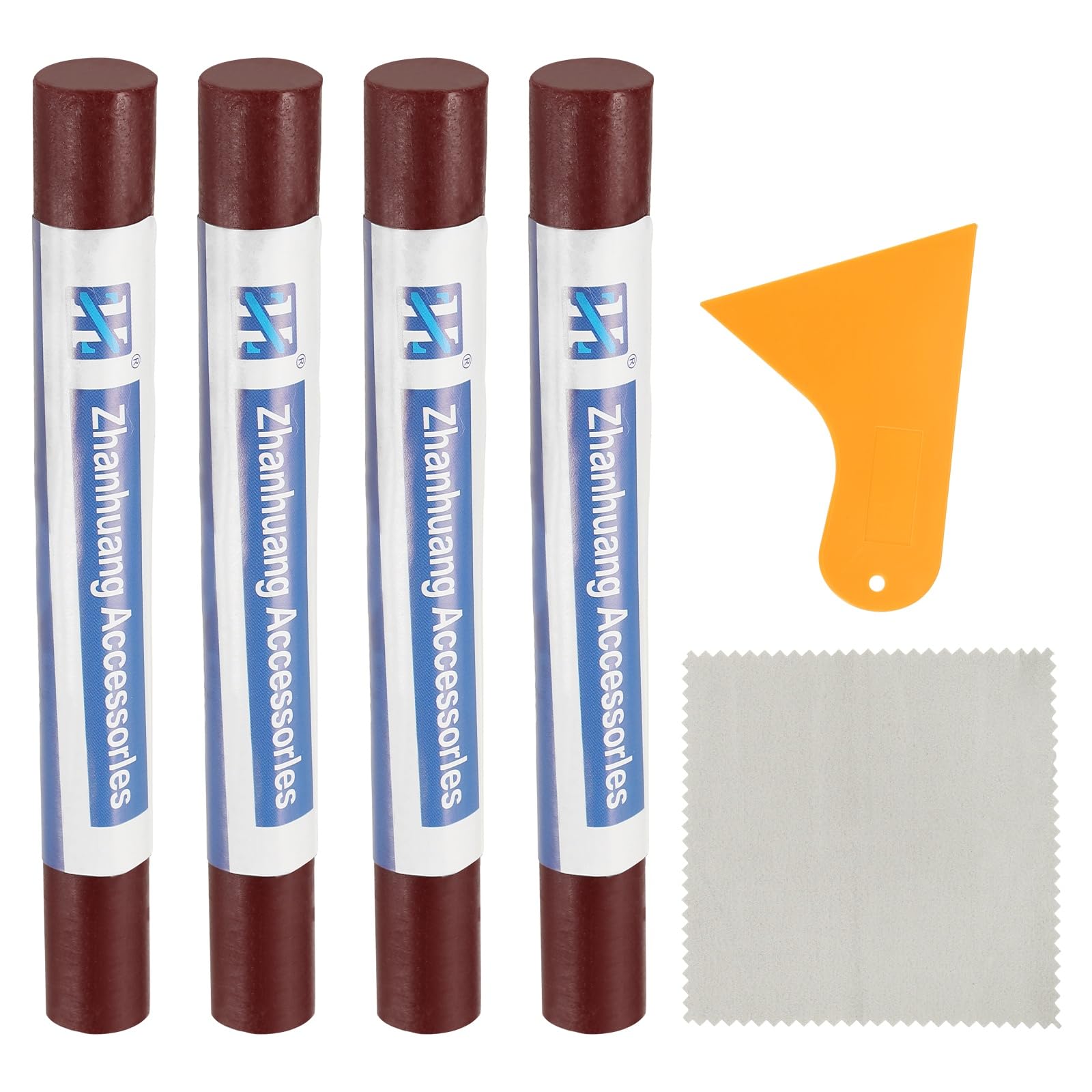 sourcing map 4Pcs Wood Filler Sticks, Wax Touch Up Furniture Repair Crayon