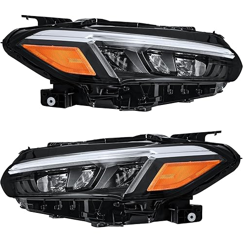 PENSUN LED Headlights Assembly Fit for 2022 2023 Honda Civic Sport Touring 11th Gen Civic, Car Headlight Replacement (Left and Right)