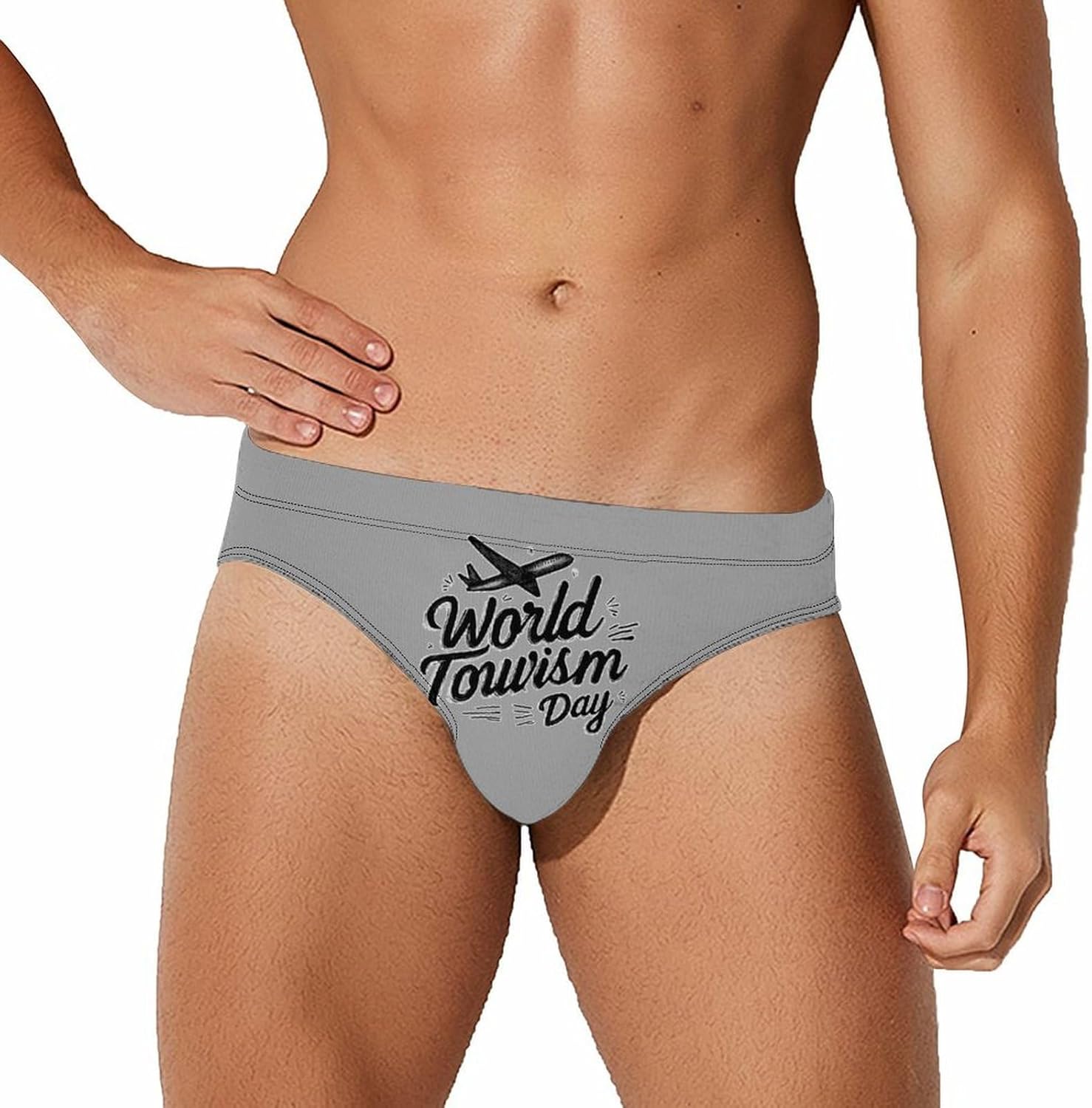 World Tourism Day Men's Swimwear Bikini Swimming Briefs Stretchy Swimsuits Board Surf Shorts Trunks