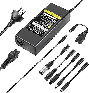 84W 6 in 1 Replacement for Electric Scooter Charger Universal Scooter Charger with 6 Sets of Different Adapter Cables