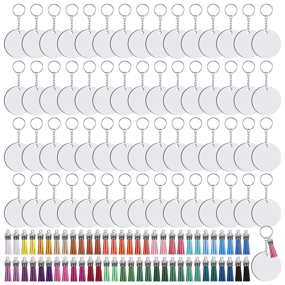 Set di 240 pezzi pezzi grezzi a sublimazione di ganci rotondi a sublimazione, ornamento grezzo, trasferimento del , nappe