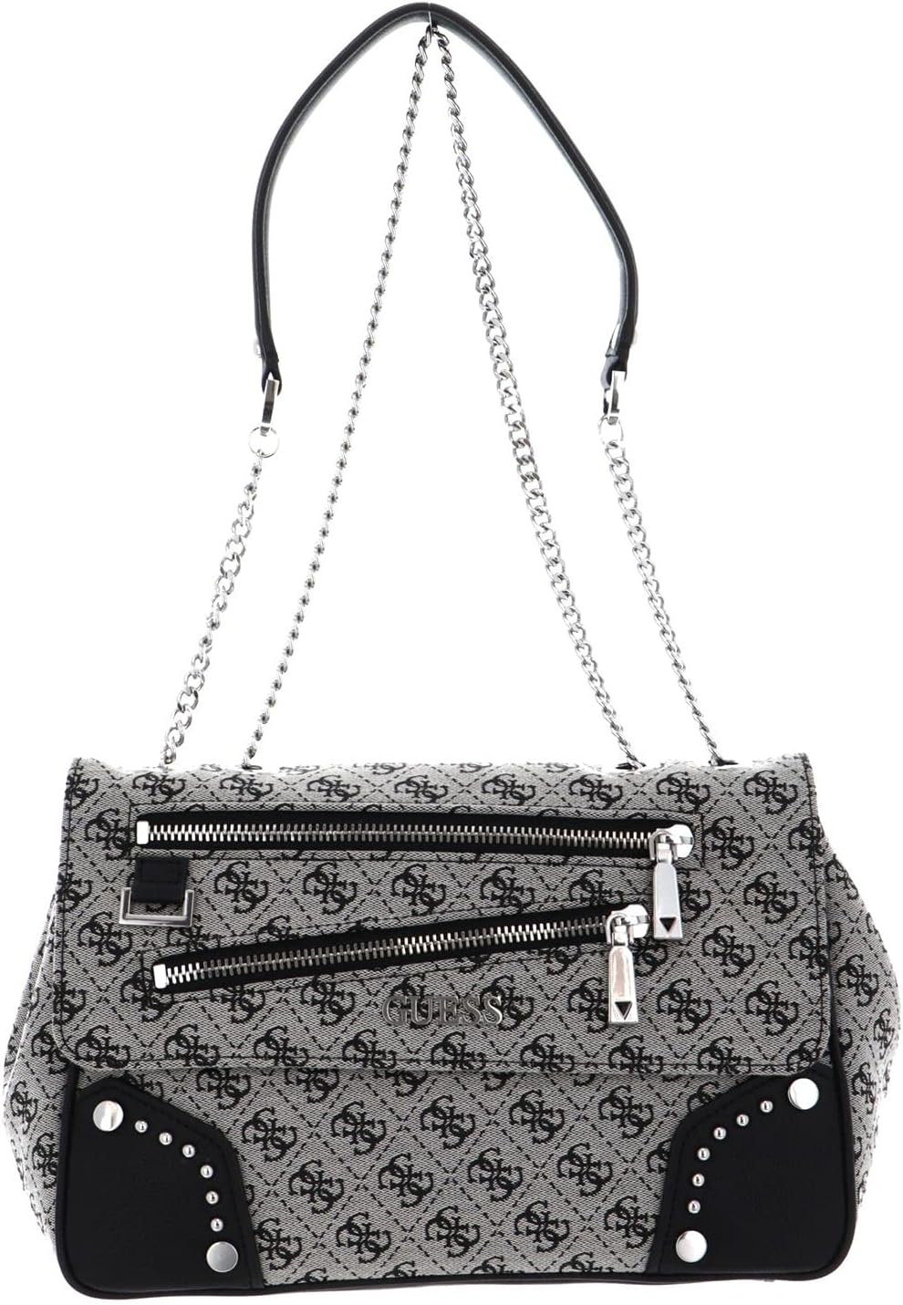 GUESS Women's Frankie Convertible Crossbody Shoulder Bag Handbag - Black