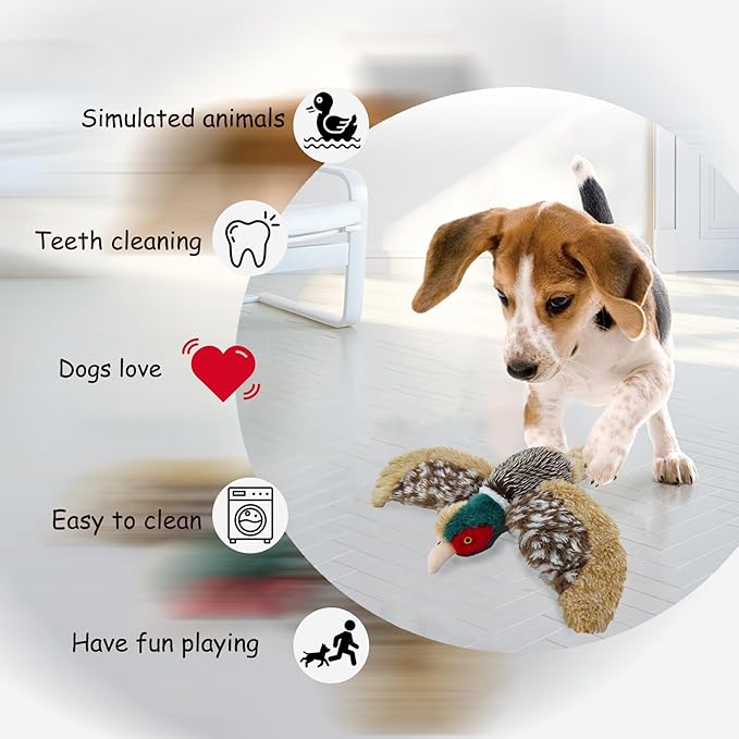 Juguete interactivo para perros okegztoa DT03, sonido, faisán miniatura 5
