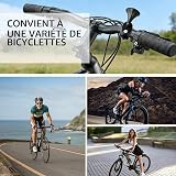 BIZOI Sonnette de Vélo Électrique, 120dB Klaxon Vélo Étanche IPX4 Rechargeable par USB, Sonnette Vélo Puissante avec 5 Modes Sonores, Klaxon Vélo Puissante pour VTT, Vélo de Route, Scooter - 6