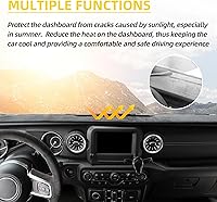 Vista 2 de CZCGYDY Cubierta de tablero de instrumentos personalizada para Jeep Wrangler JL 2018 2019 2020 2021 2022 Gladiator 2020 2021 2022, alfombrilla