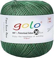 Vista 22 de Golo - Hilo de ganchillo tamaño 30, hilo de colores para hacer encaje 310