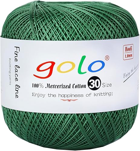 Miniatura 37 de golo Hilo de ganchillo para tejer a mano tamaño 30 hilo de tatuaje Hibiscus color-166 166-Hibiscu,oro 160,202 Azul Mar,203 Aguacate,206 verde,208