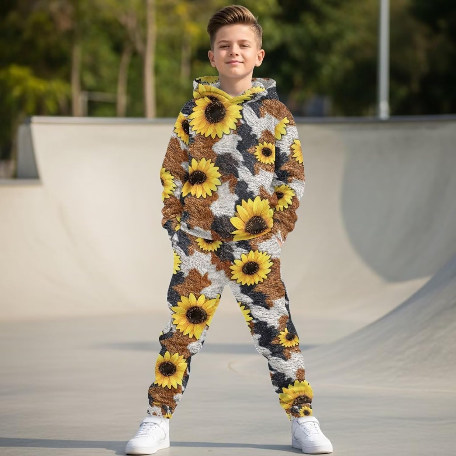 Girls 2 Piece Outfits Soft Winter Hooded Pullover Outfits Fashion Hoodie and Sweatpants Outfit