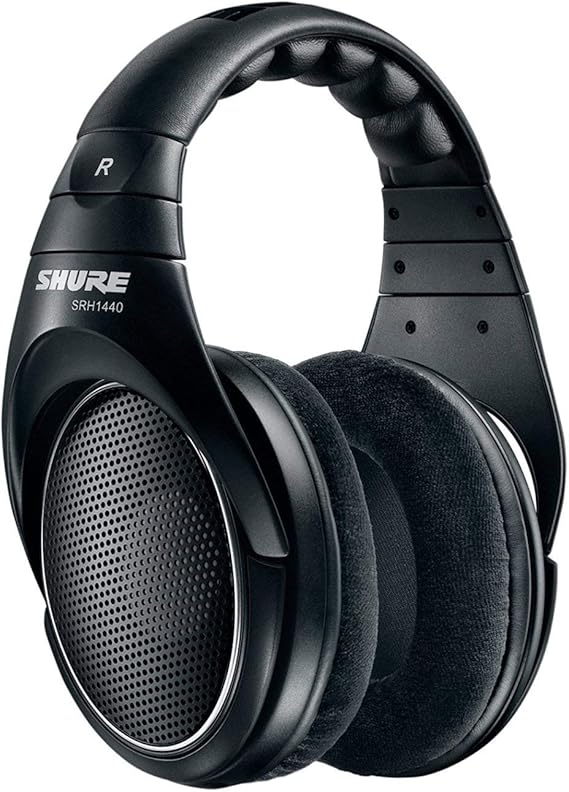 shure srh1440 professional open back headphones 40mm neodymium drivers full range audio with detailed highs and rich bass for mastering and critica