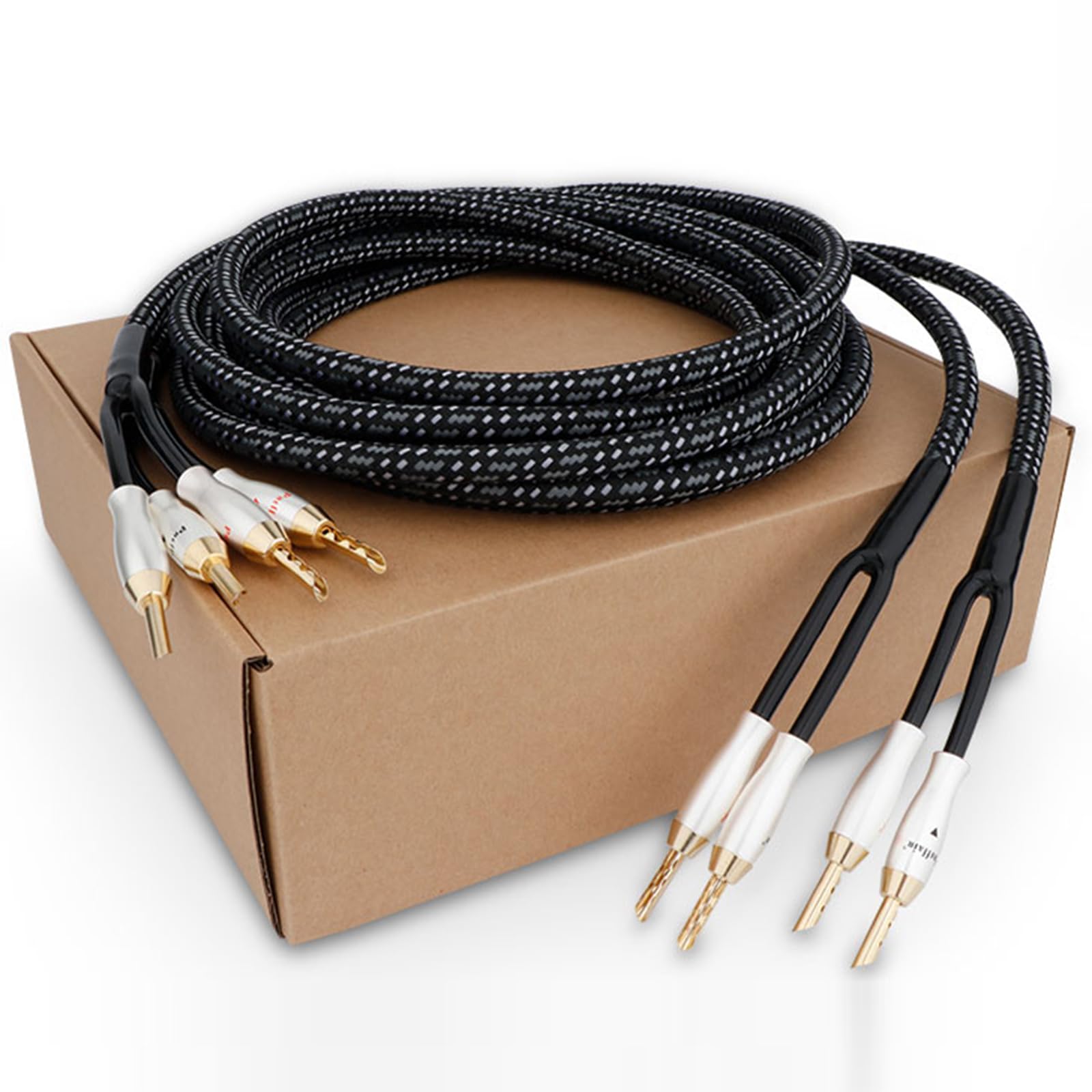 Amazon | Preffair 1ペア 14AWG/2mm2 HiFiスピーカーケーブル OFC 銅