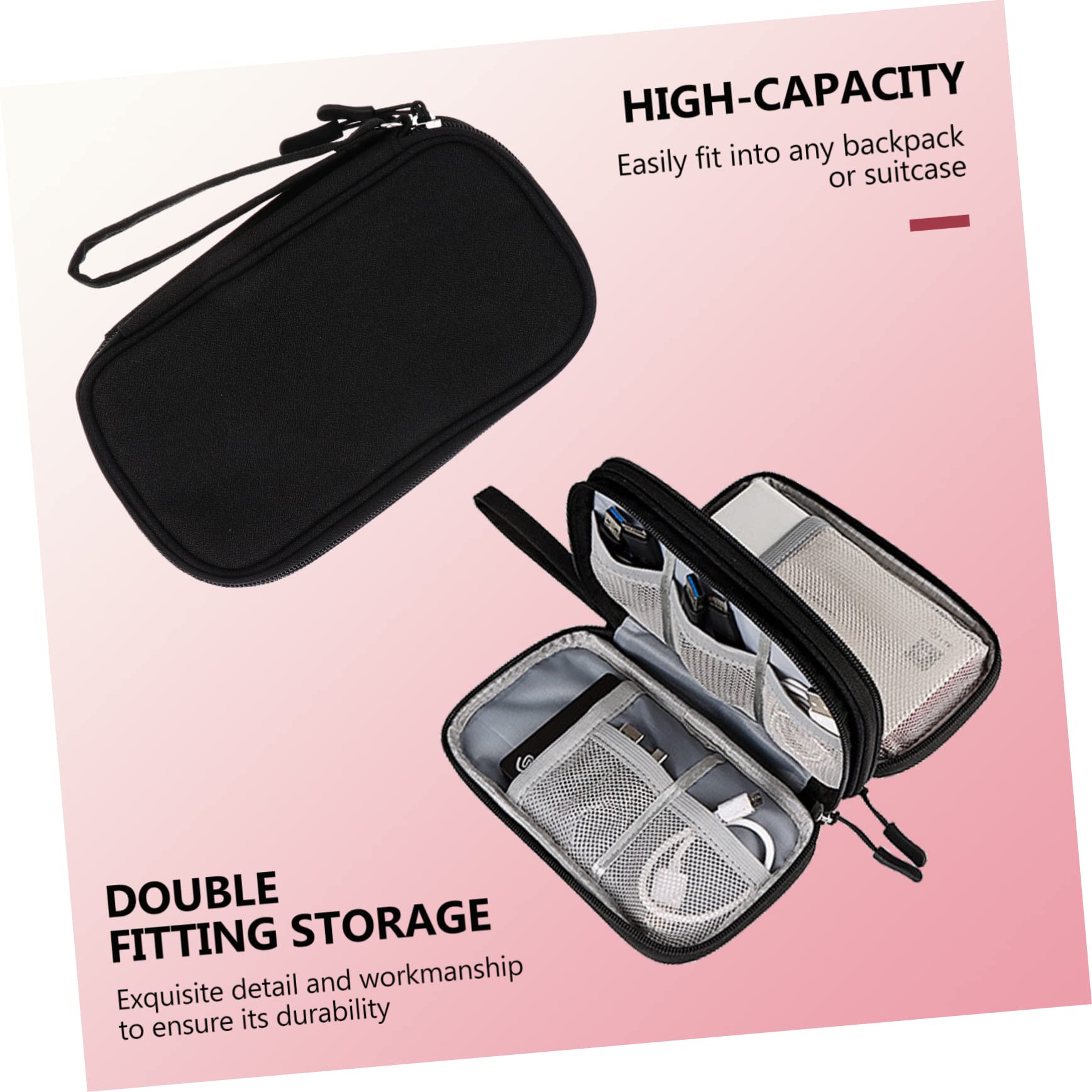 OSALADI 3 Pezzi Set Di Organizer Per Dispositivi Elettronici Multiuso Supporto Per Caricabatterie Custodia Per Auricolari Custodia Per Cavi Da Viaggio
