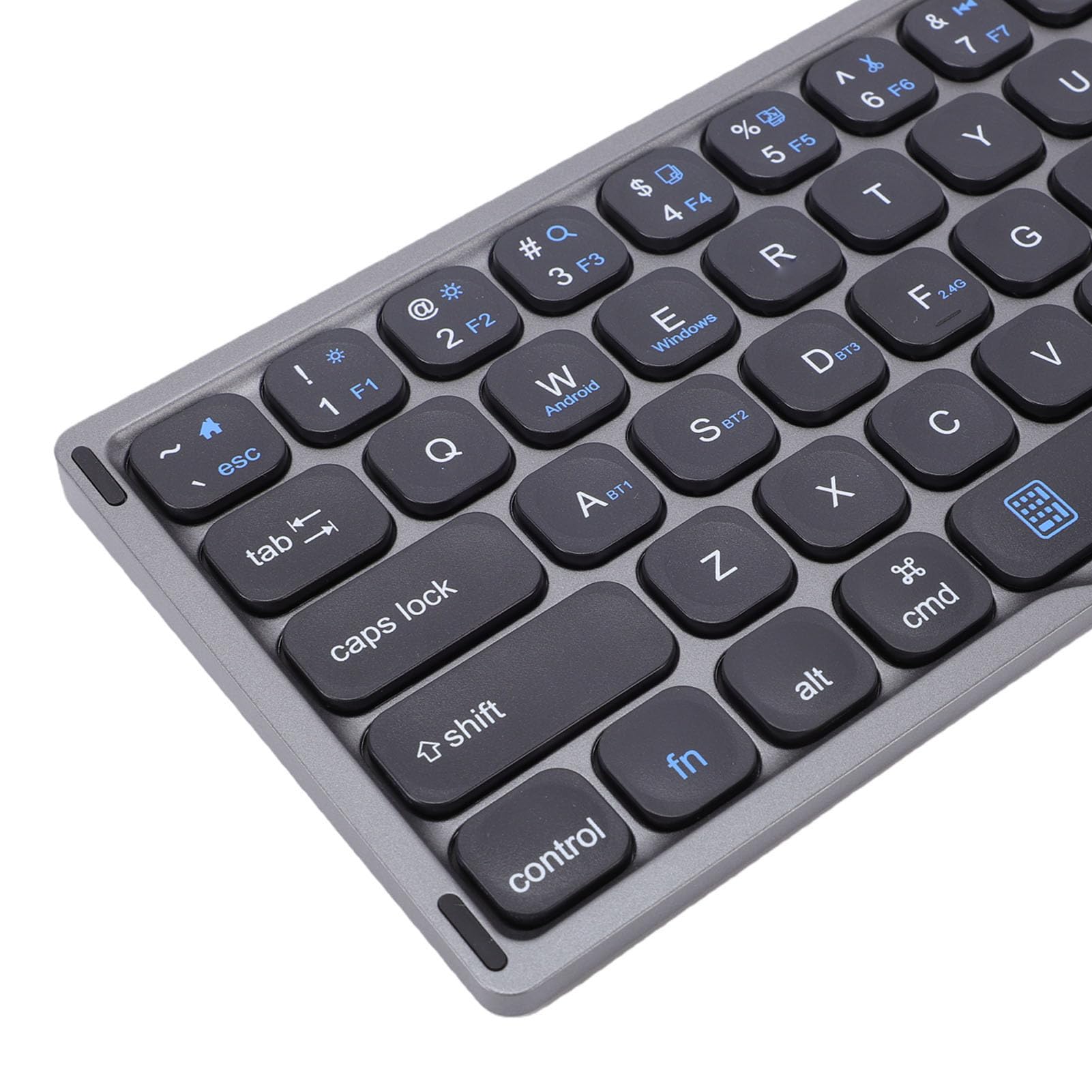 Tastiera Bluetooth Pieghevole con Touchpad e Tastierino Numerico, Tastiera Wireless Portatile con Ricevitore 2.4G, Sincronizzazione Multidispositivo, da Viaggio per