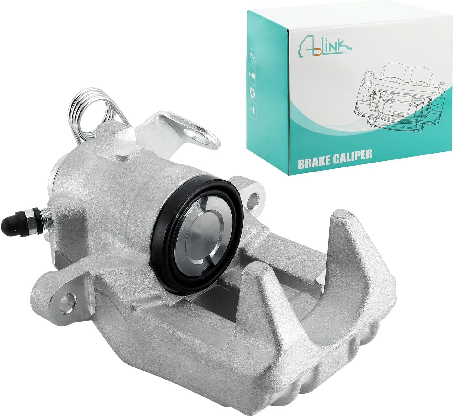 AULINK 1J0615423 Rear Left Disc Brake Caliper Assembly without Bracket (1.9L 2.0L 2.8L) For Audi TT 2000, Volkswagen Beetle 1998-2000, Golf 1999, Jetta 2000 8N0615423 Rear Driver Side