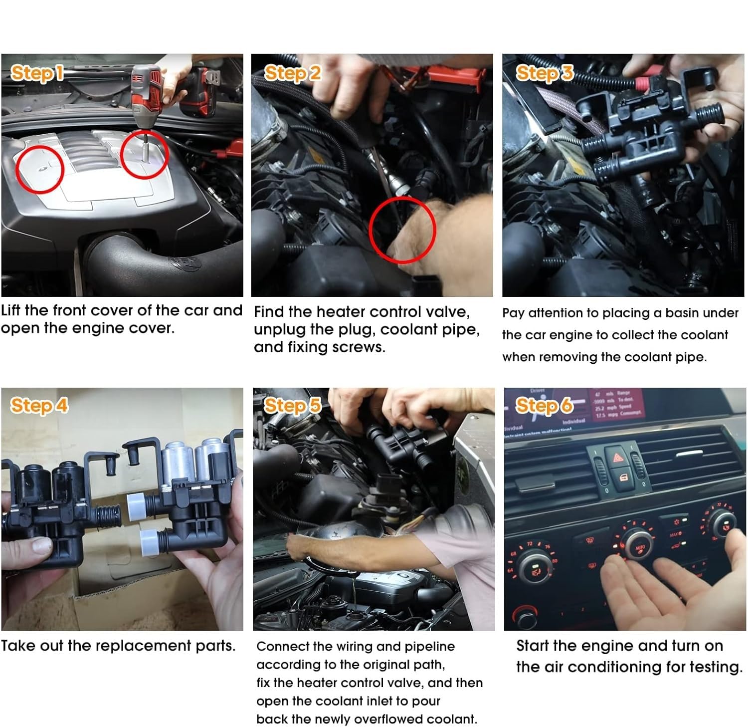 Do Bmw E60 E63 E64 E65 525i 528i 535i 545i Do Land Rover Sport Wodą Ogrzewaniem Obejście | 6412837499564116906652 Zawór sterujący nagrzewnicy HAVC