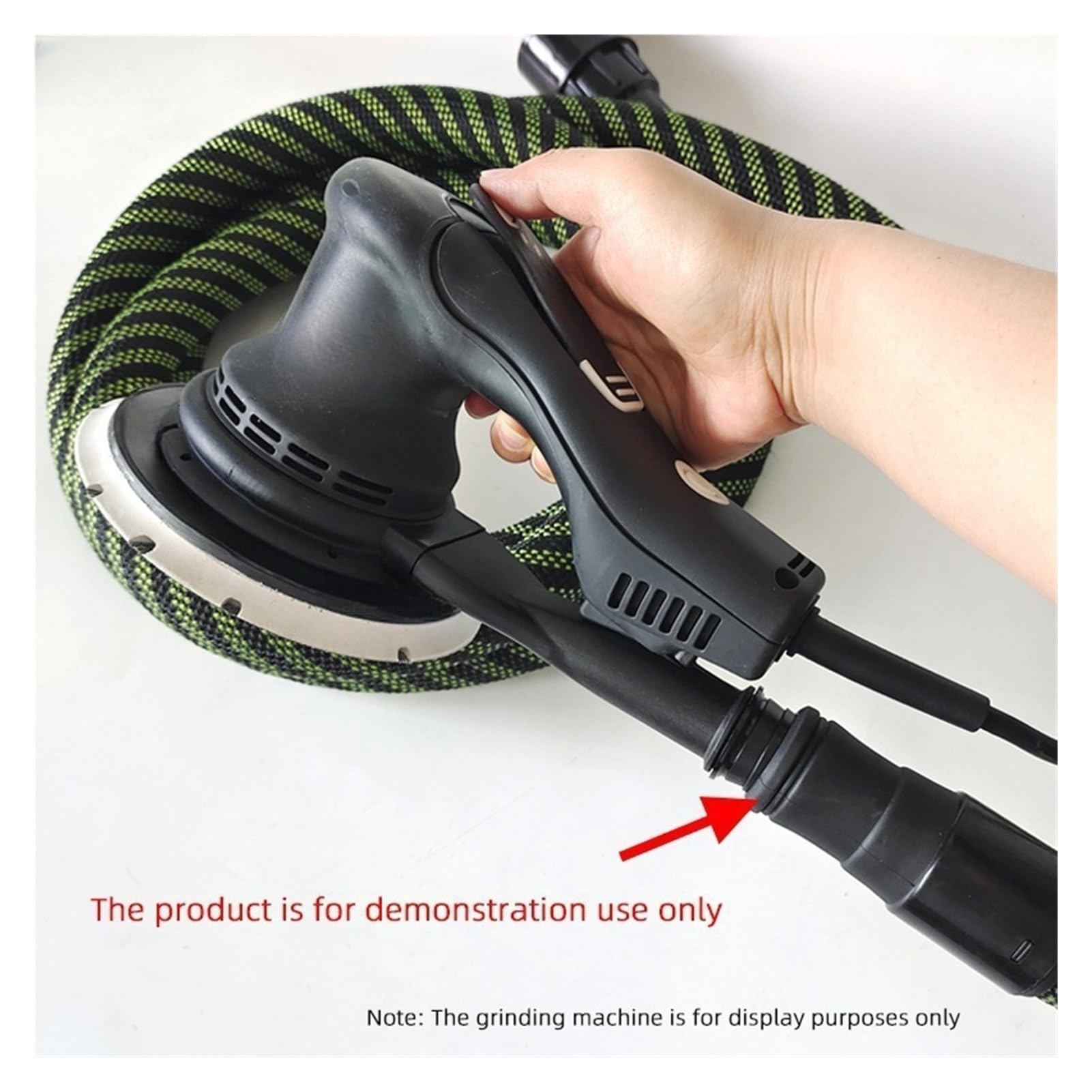Tubo Flessibile Antistatico per Aspiratore，compatibile con FESTOOL，compatibile con Mirka, Nero e Verde, 26mm Diametro Interno, 57mm Diametro Esterno, Materiale TPE Rinforzato (1PCS 3.5M)