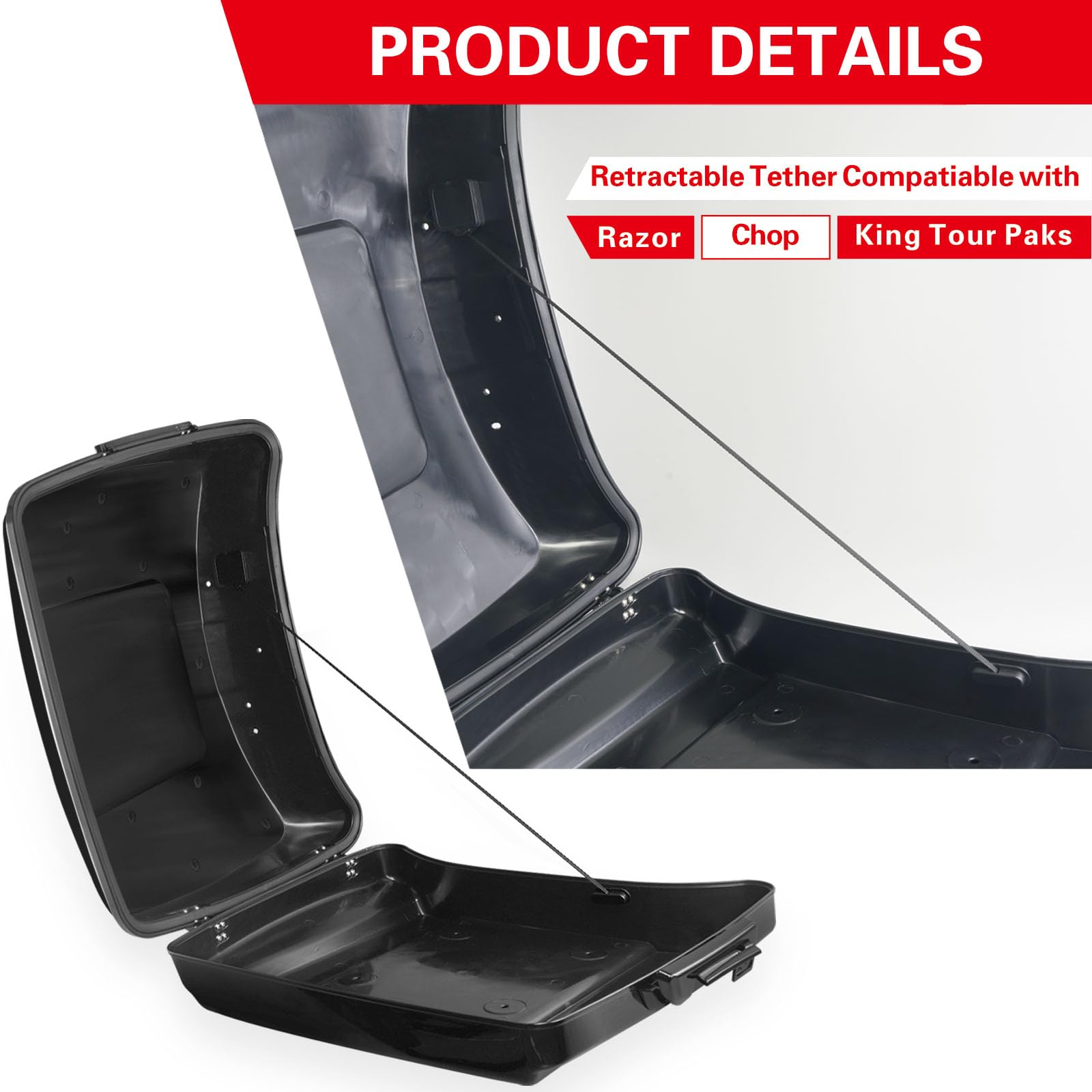 Tour Pak Pack Lid Tether For Harley Touring Road King, Road