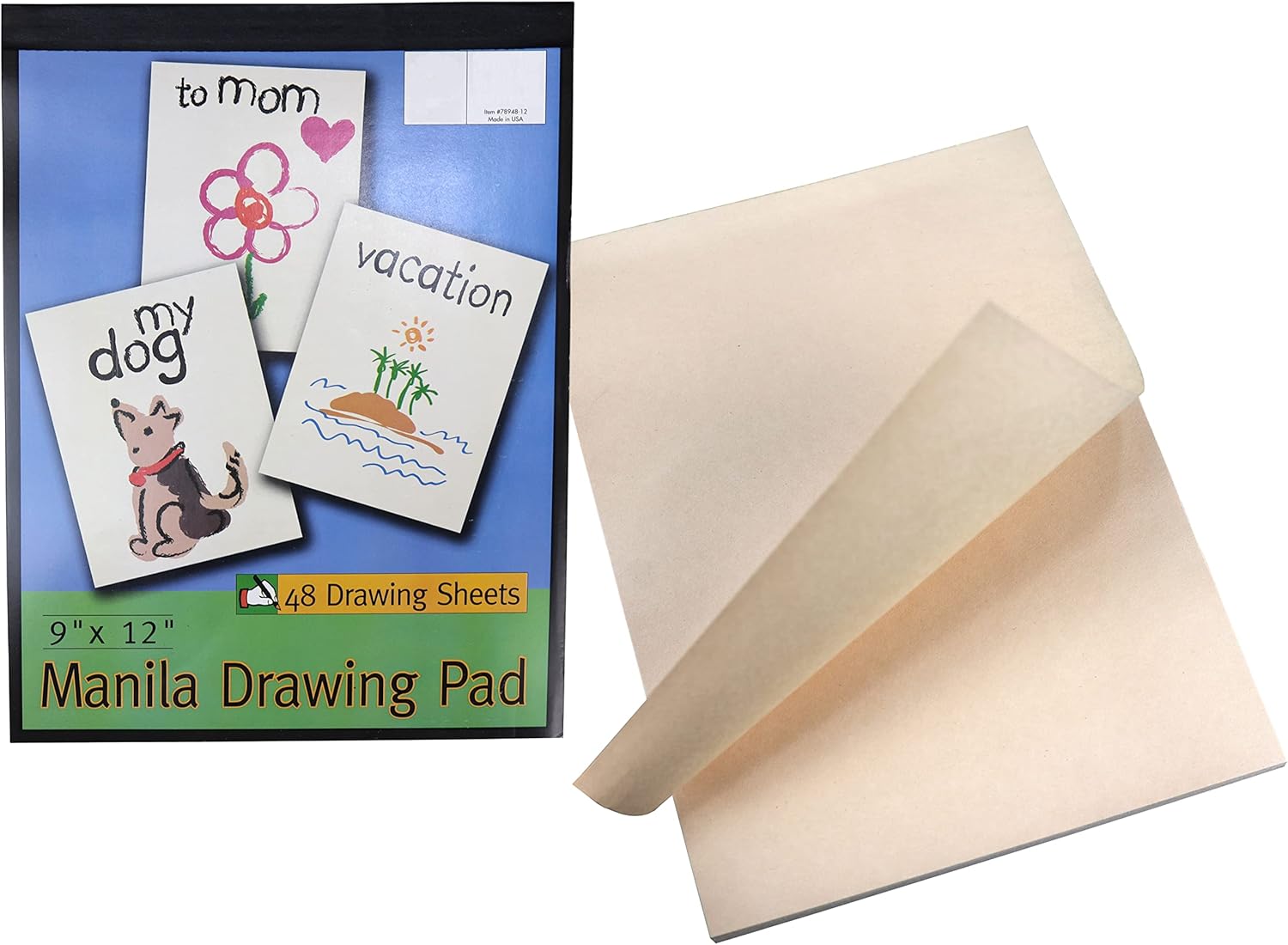 Iconikal Manila Drawing Sketch Pads, 9 x 12Inch, 48Sheets