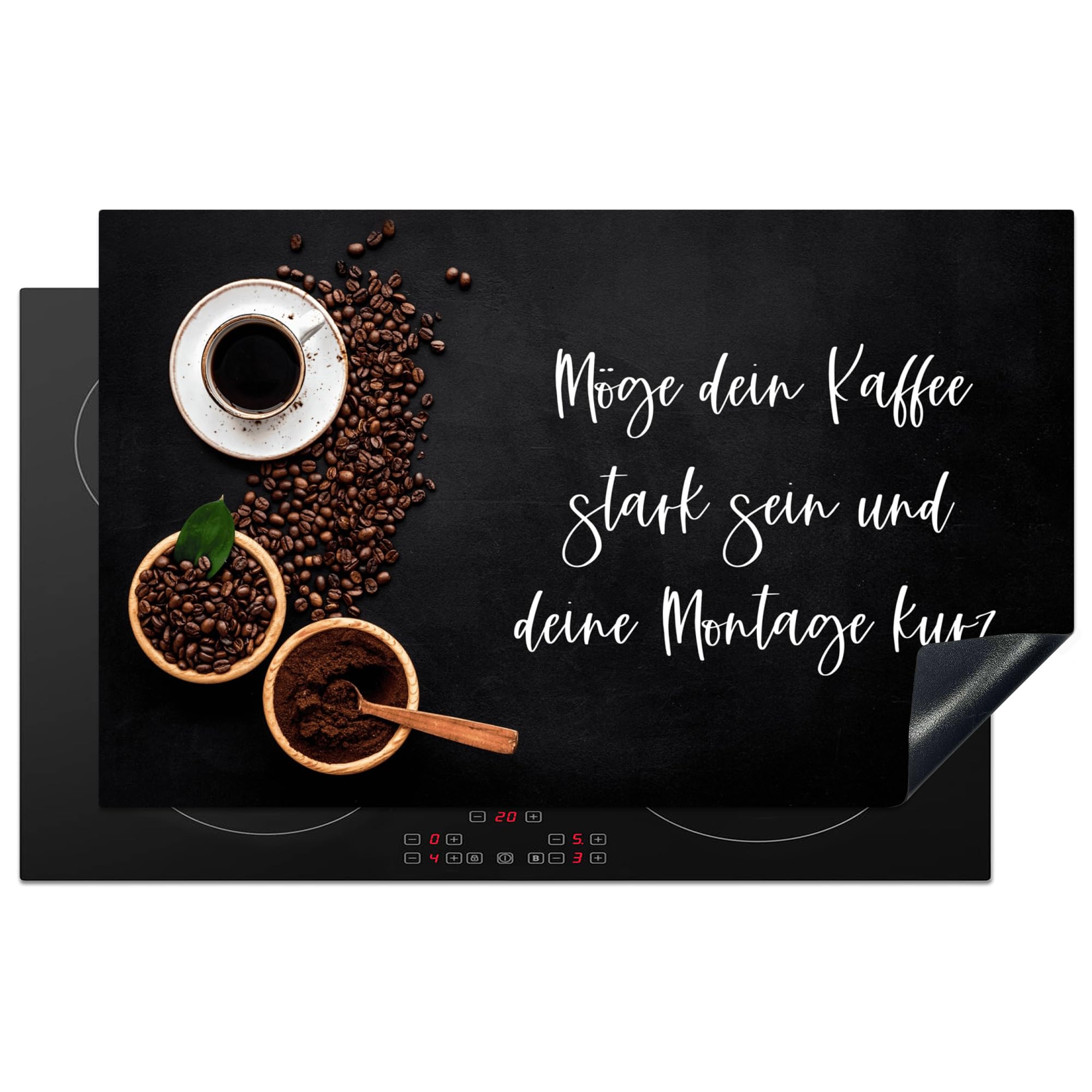 KitchenYeah© Induction Hob Protector Mat 20.3"x32.7" / 83x51.5 cm Cooker Top Protectors Cover Ceramic Covers Electric Hobs Vinyl Proverbs - Words - Quotes