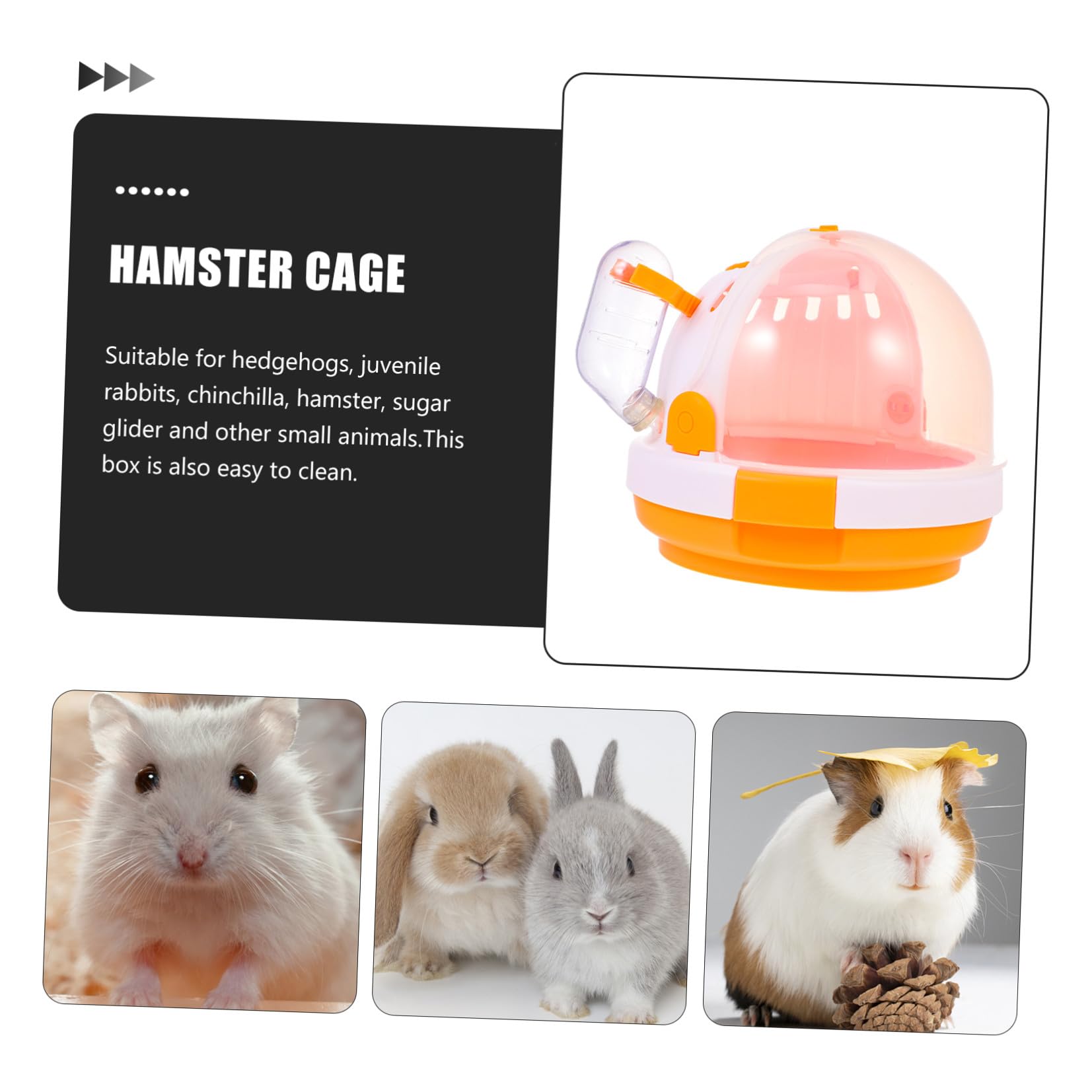 Toyvian Hamster Transportbox aus Pp Tragbar und Robust für Reisen und Außeneinsatz mit Sicherem Verschluss und Praktischem Design