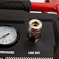 Vista 9 de Craftsman - Compresor de aire, 3 galones, 1,5 HP Max 155 Psi, sin aceite, portátil, color rojo, modelo CMXECXA0200341