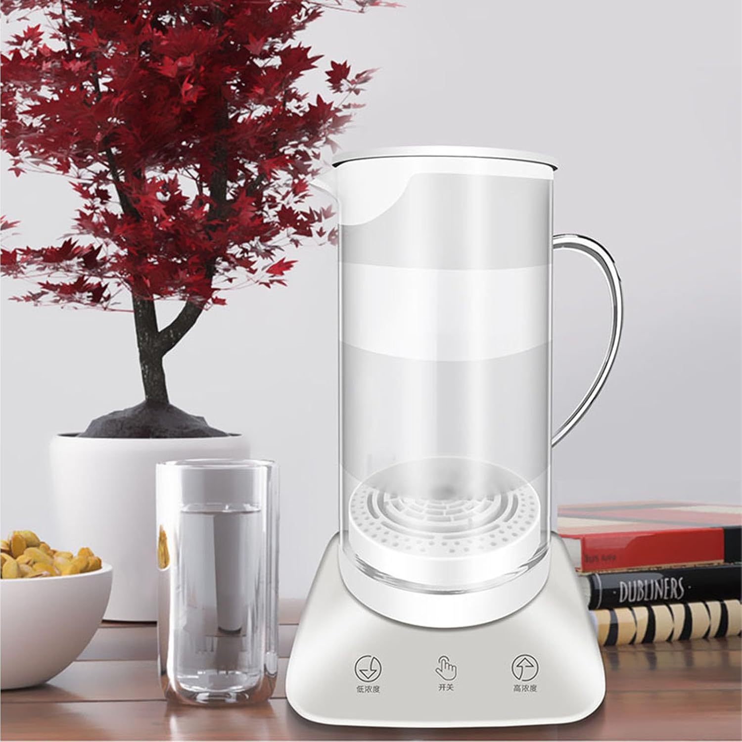 1200ml Hydrogen Water Bottle USB Powered 1600PPB Electrolytic Rich Hydrogen Water Generator SPE PEM Technology