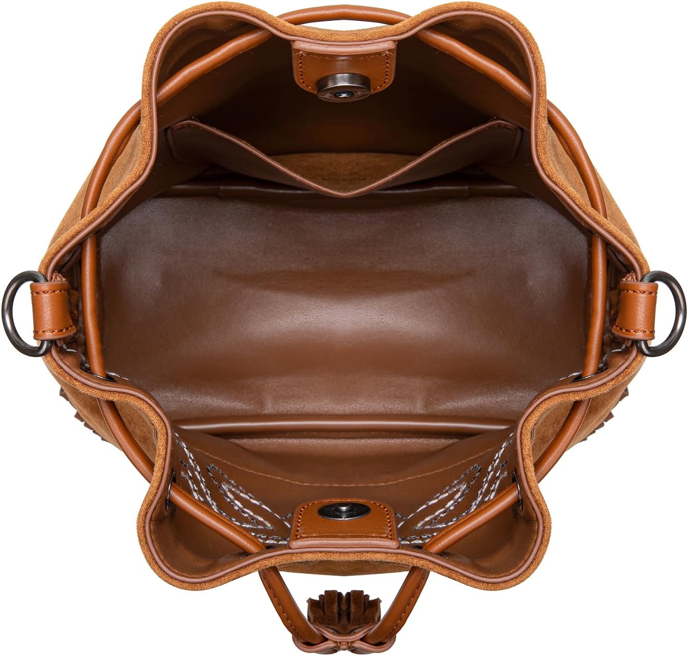 Montana West Aztec Bucket Bags for Women Western Fringe Crossbody Bag Ladies Vintage Drawstring Bucket Bag - Image 4