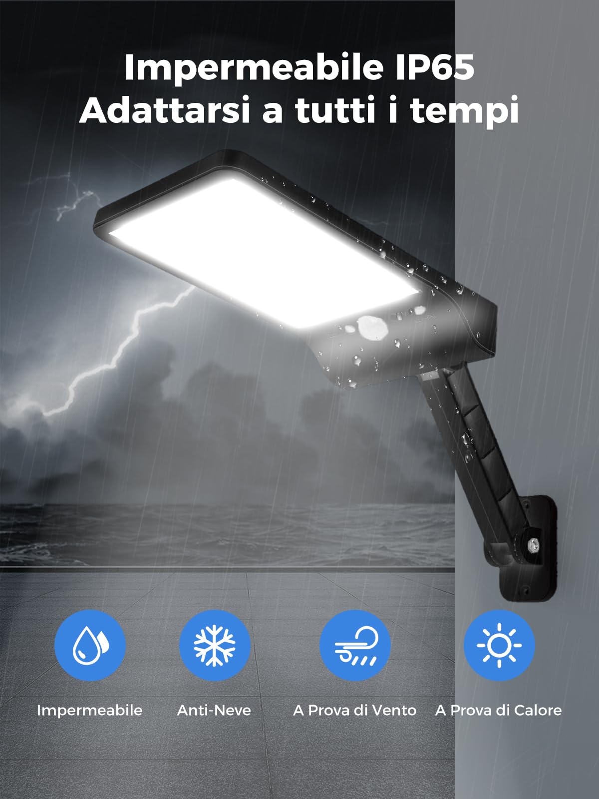 COLBOR Luce Solare LED Esterno, 56LED Lampada Solare da Esterno con Sensore di Movimento 3 Mode IP65 Impermeabile Faretto Solare Potenti con Telecomando (Nero), Luce-Led-Esterno-Solare-Faro