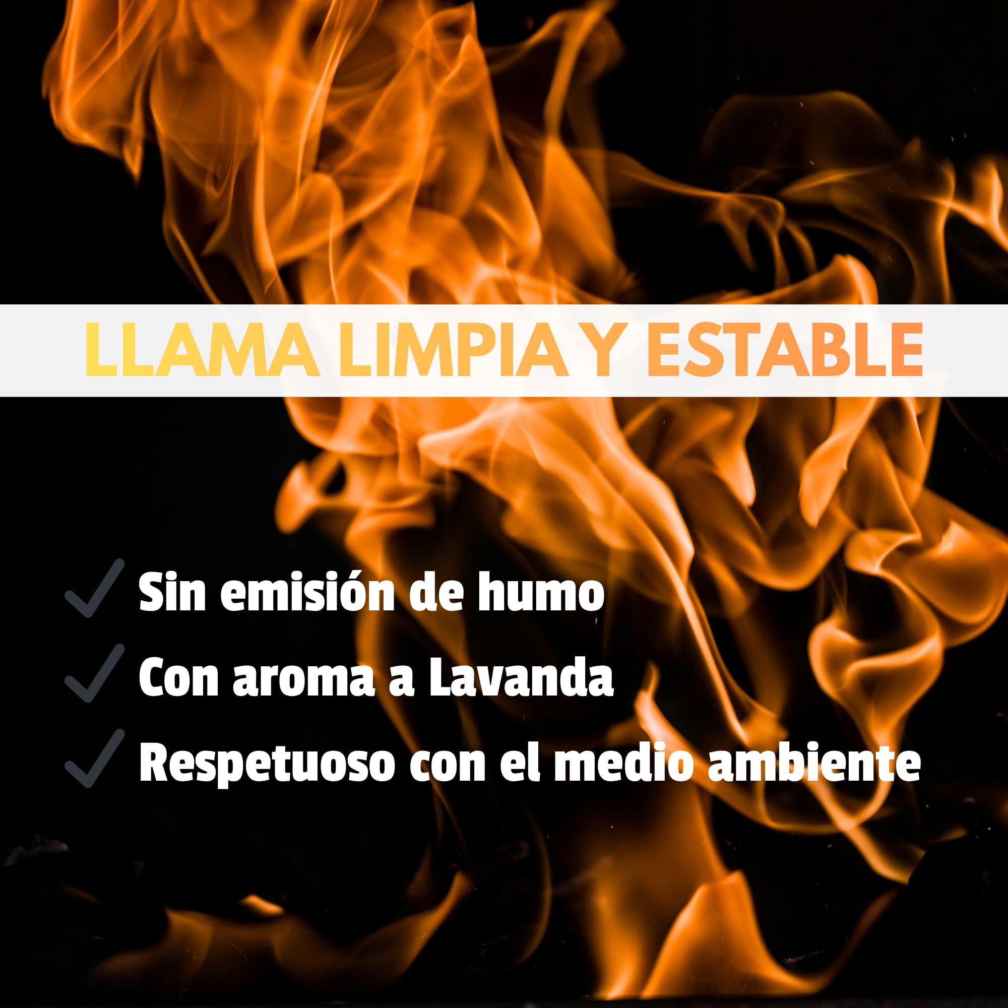 Bioetanol 99,9% Origen Vegetal | Con Aroma a Lavanda | Con Cánula | Combustible Limpio | Sin Humo | Ecológico y Renovable | Apto para Quemadores y Estufas de Bioetanol (5 litros)