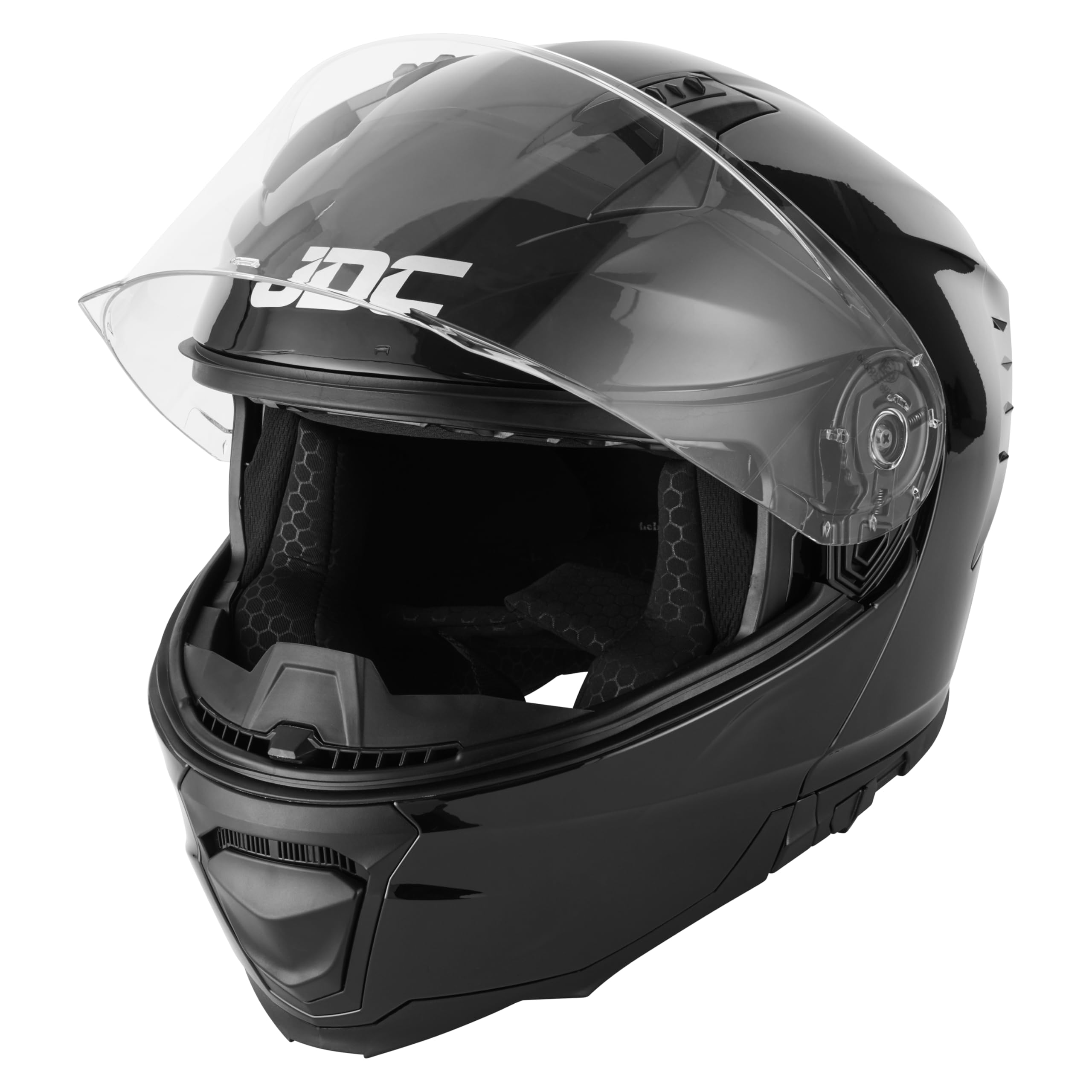 JDC Casco de Moto Integral Frente Abatible Modular - Doble Visera Retráctil ECE 22.06 - Lynx