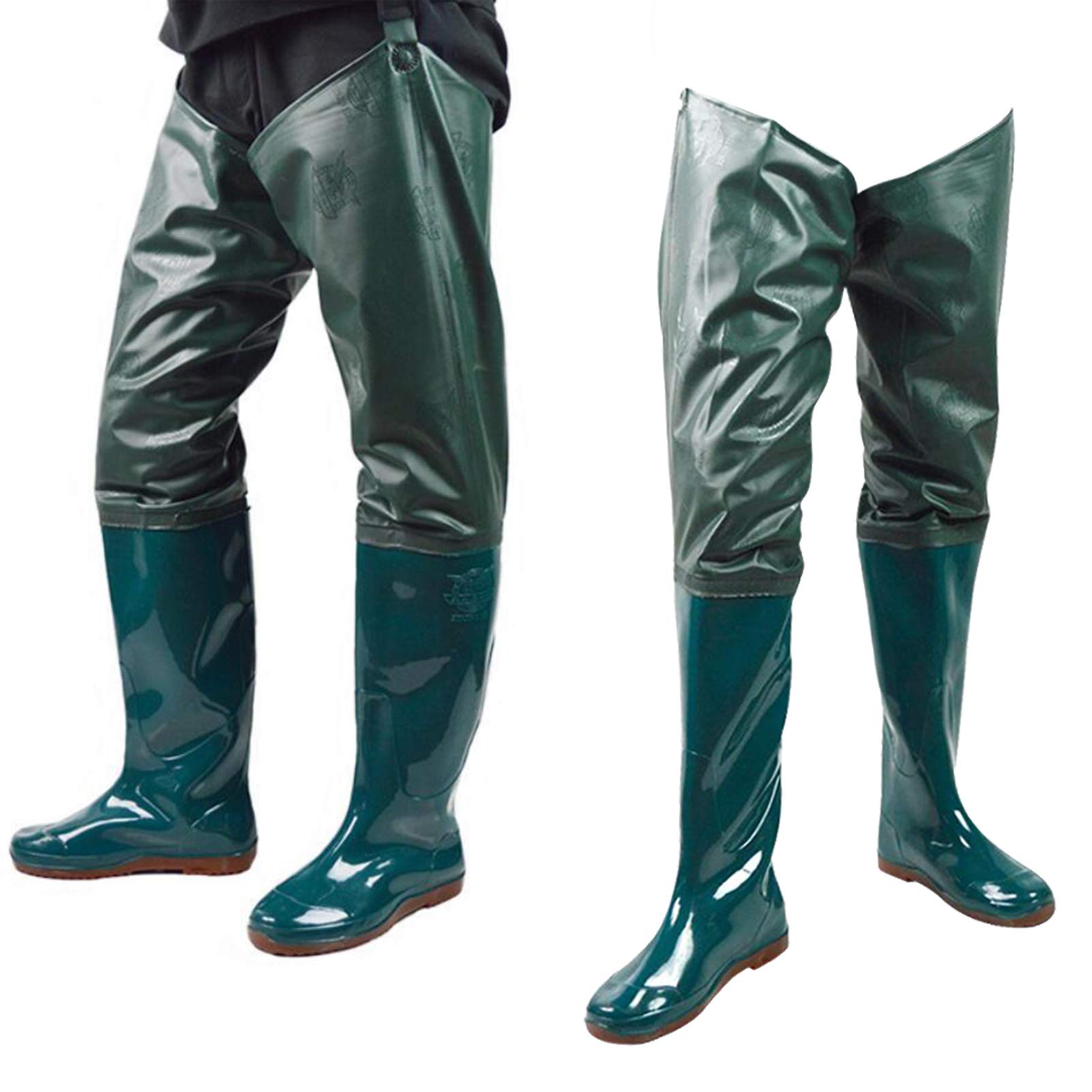 Botas de pesca con mosca con botas de botas de pesca con suela dura antideslizante, bota de PVC-9 tamaños - 42