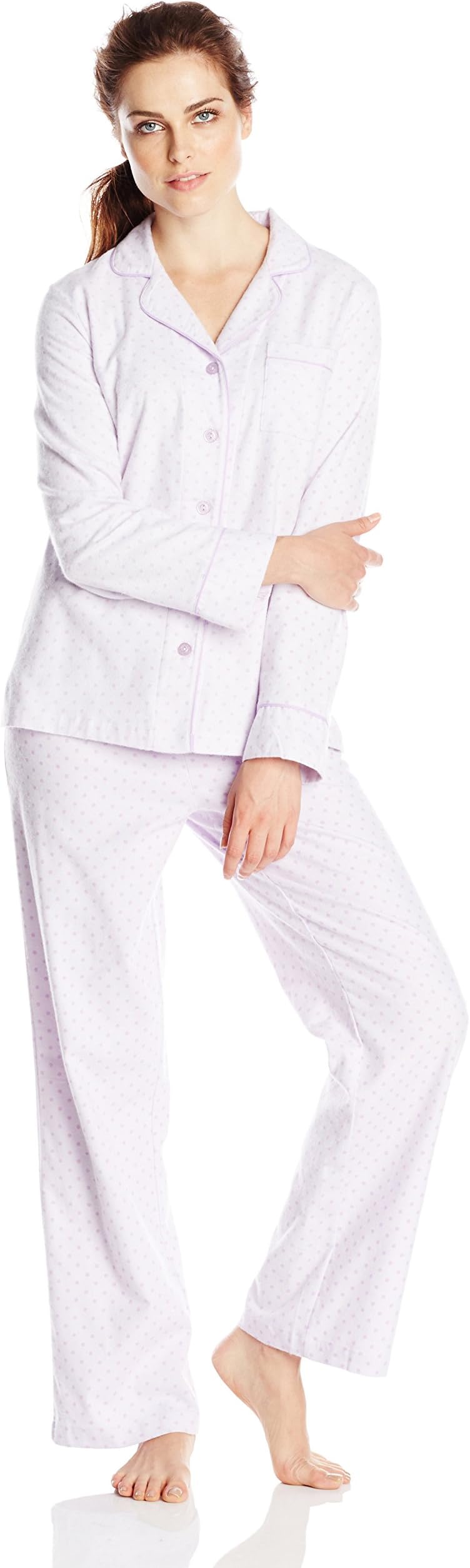 Carole Hochman Women's Printed Flannel Pajama Set