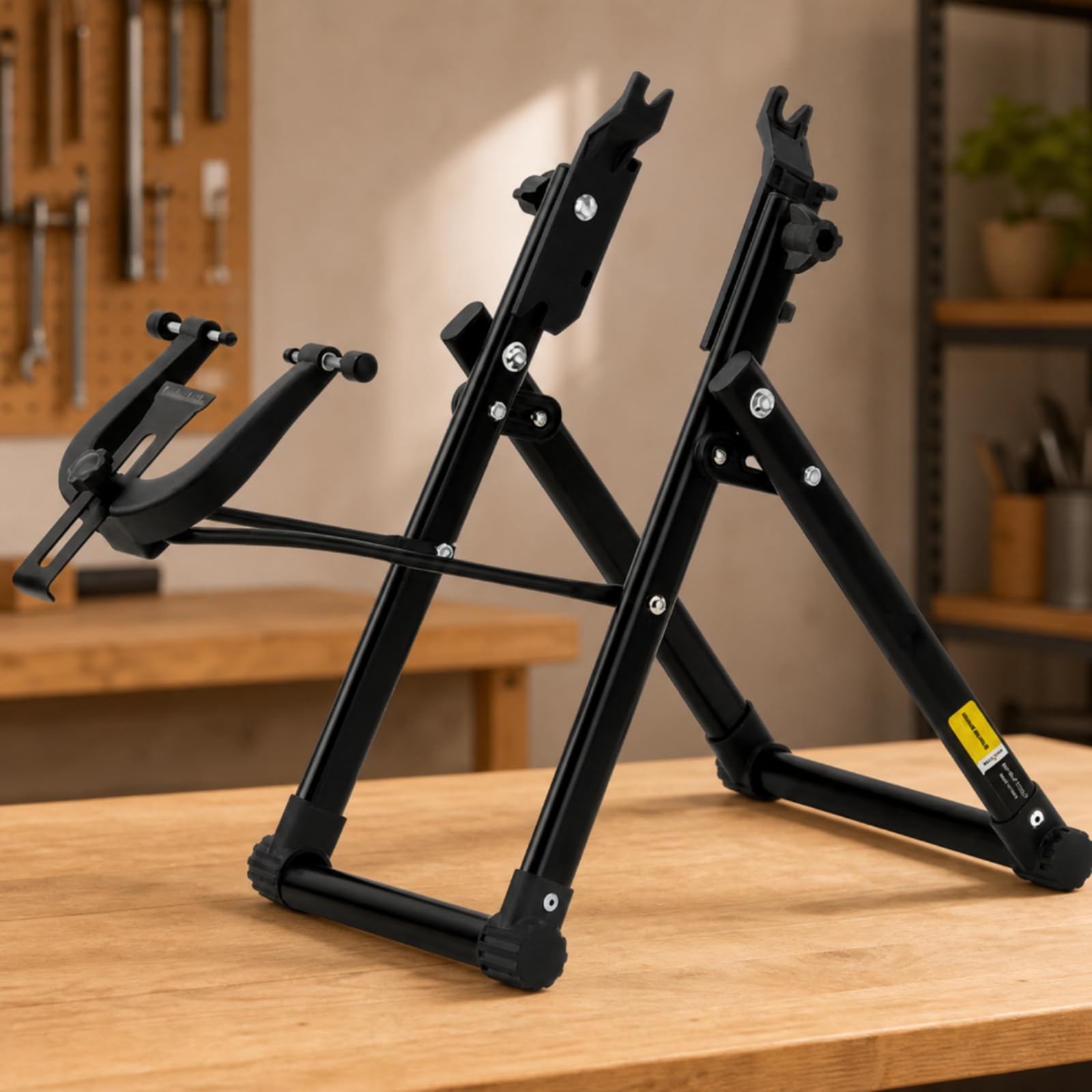 MERIGLARE Support Maintenance Roue Vélo tructure en Acier au Carbone et Base Stable pour Garage et Atelier Personnel