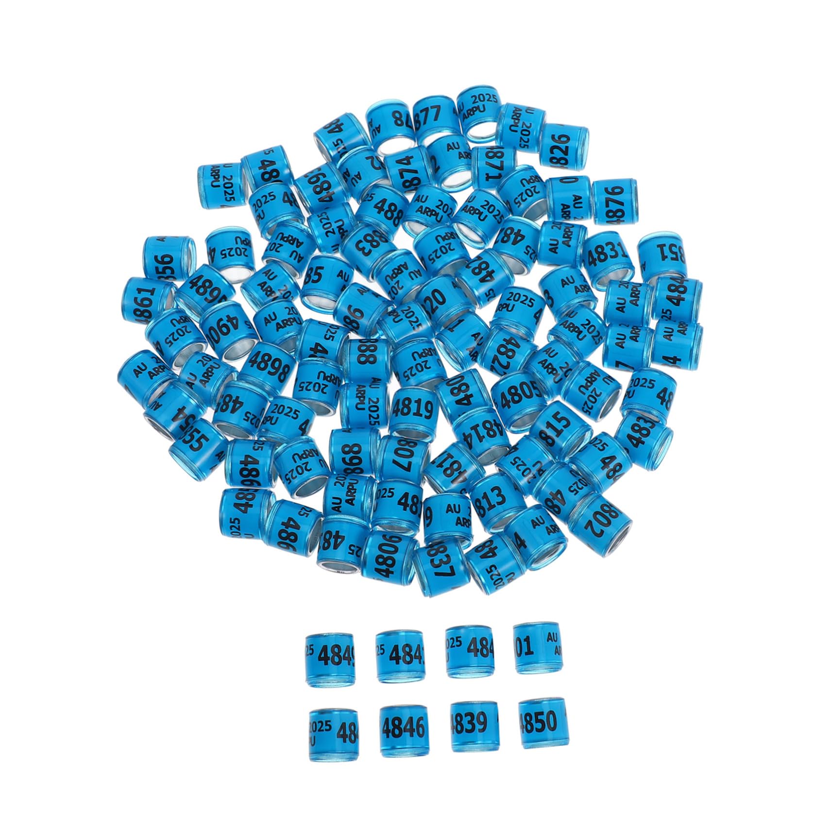 VICASKY Racing Pigeon Anklet Aluminum Plastic Foot Bands Pigeon Identification Ring