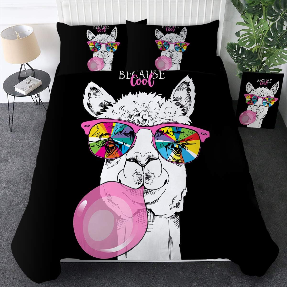 Sleepwish Llama Bedding Twin Set Kids Llama Comforter Cover