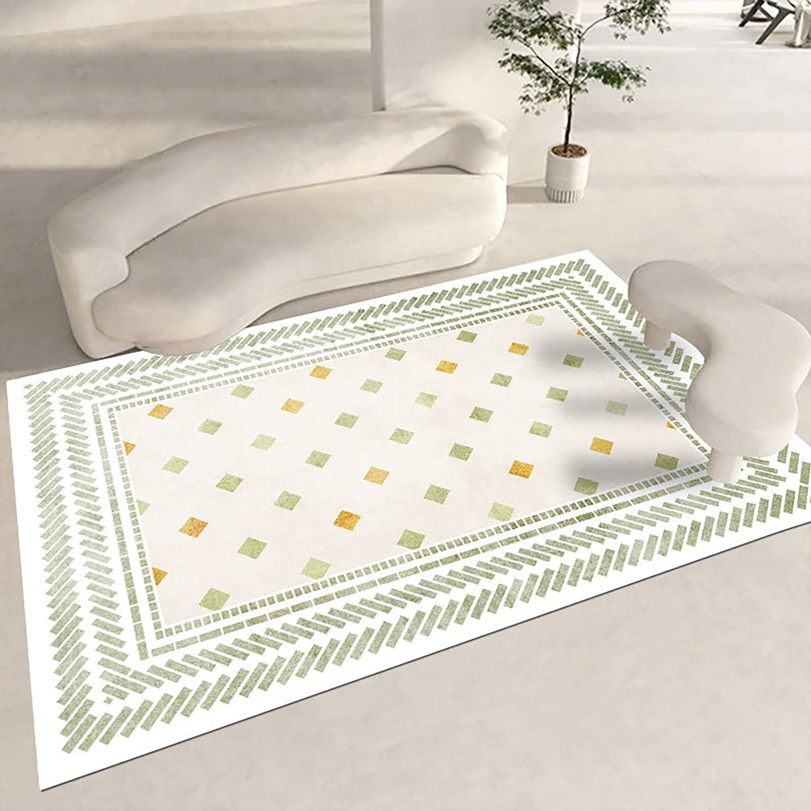 Tapis salon moderne abstrait antidérapant grand tapis chambre 200x300 couleur C