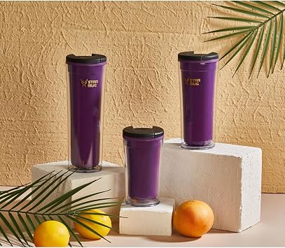 Star Mug 350 ml Opak Seri -mor  ift Katmanl  Mug - Piknik Kamp Outdoor Ofis Otel Kafe Okul Kamp s