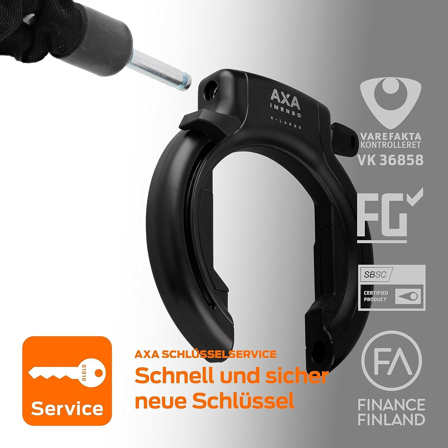 AXA Imenso X-Large, ULC 130, antivol vélo, 130cm, ART12, noir