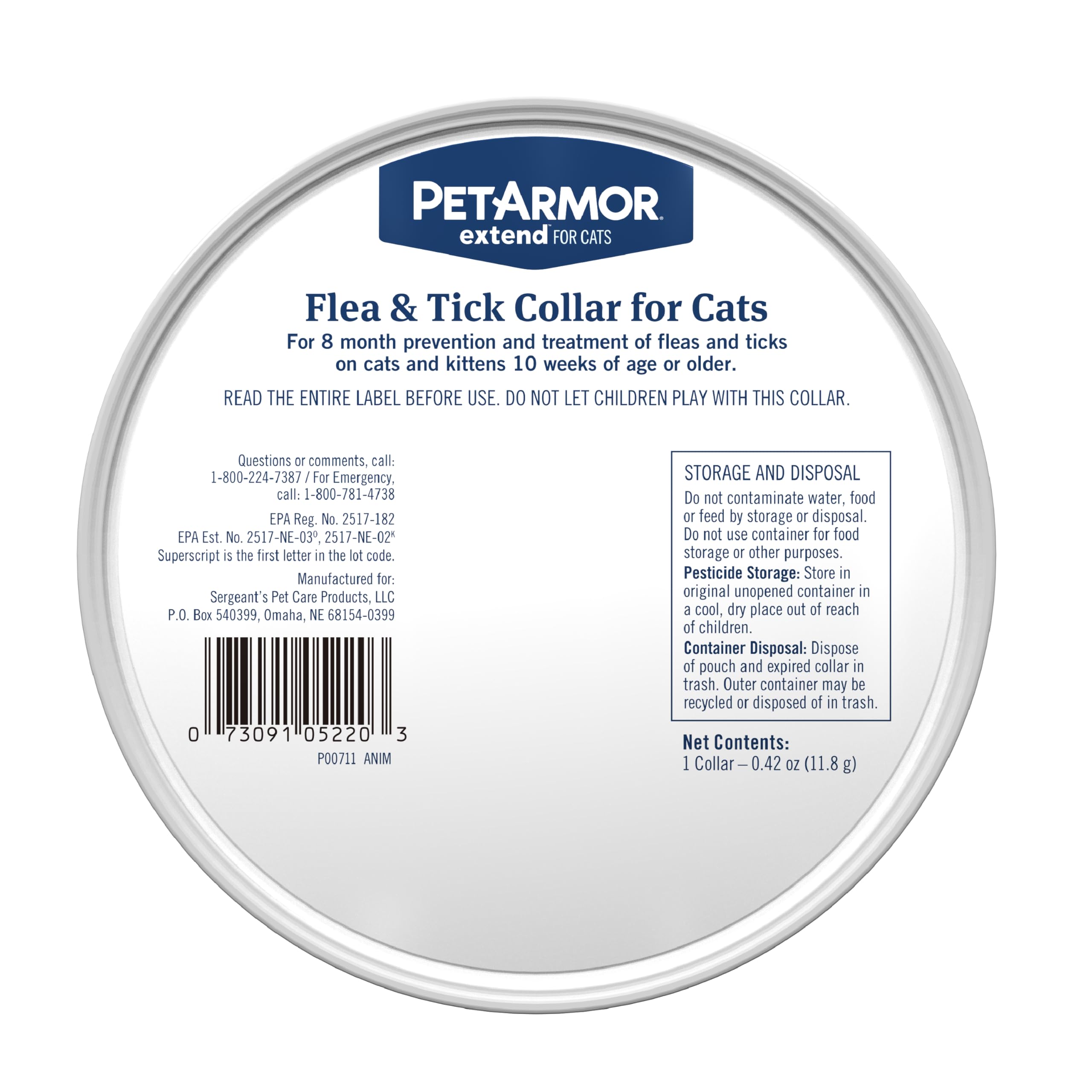 PetArmor Extend Flea & Tick Treatment & Prevention Collar for Cats, 8 Months of Protection, Waterproof, Kills Fleas, Ticks, and Flea Larvae, 1 Count - image 8